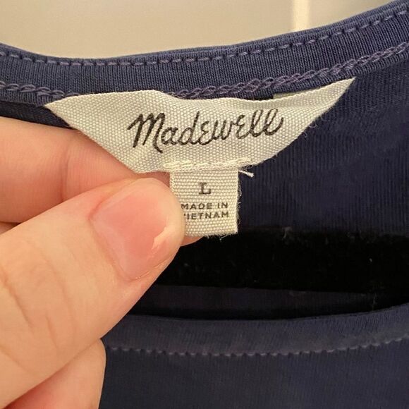 Madewell Long Sleeve navy balloon sleeve size Large - Picture 4 of 14